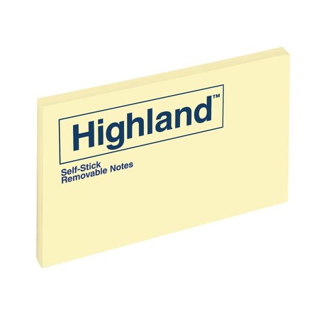 3M Note, Highland, 3"X5", Yellow, PK12 6559YW